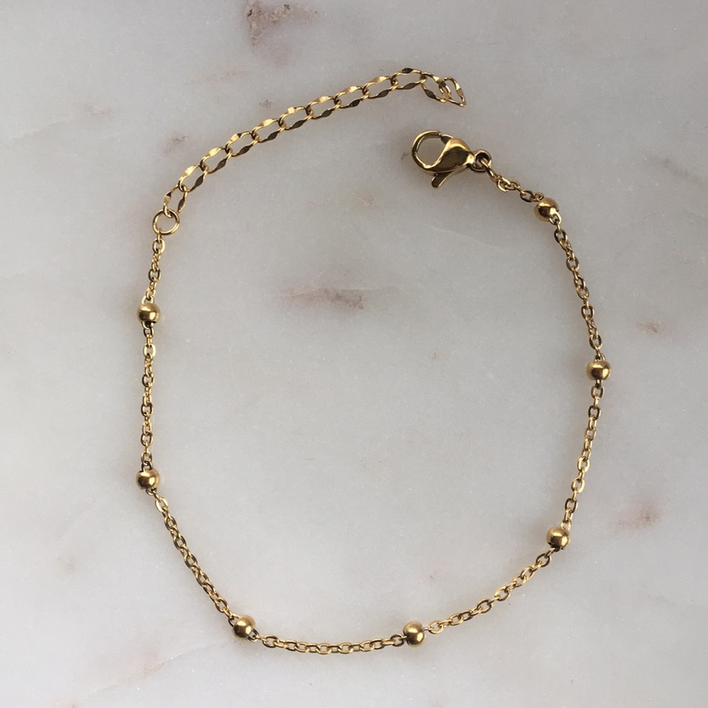 Gold plated chain bracelet